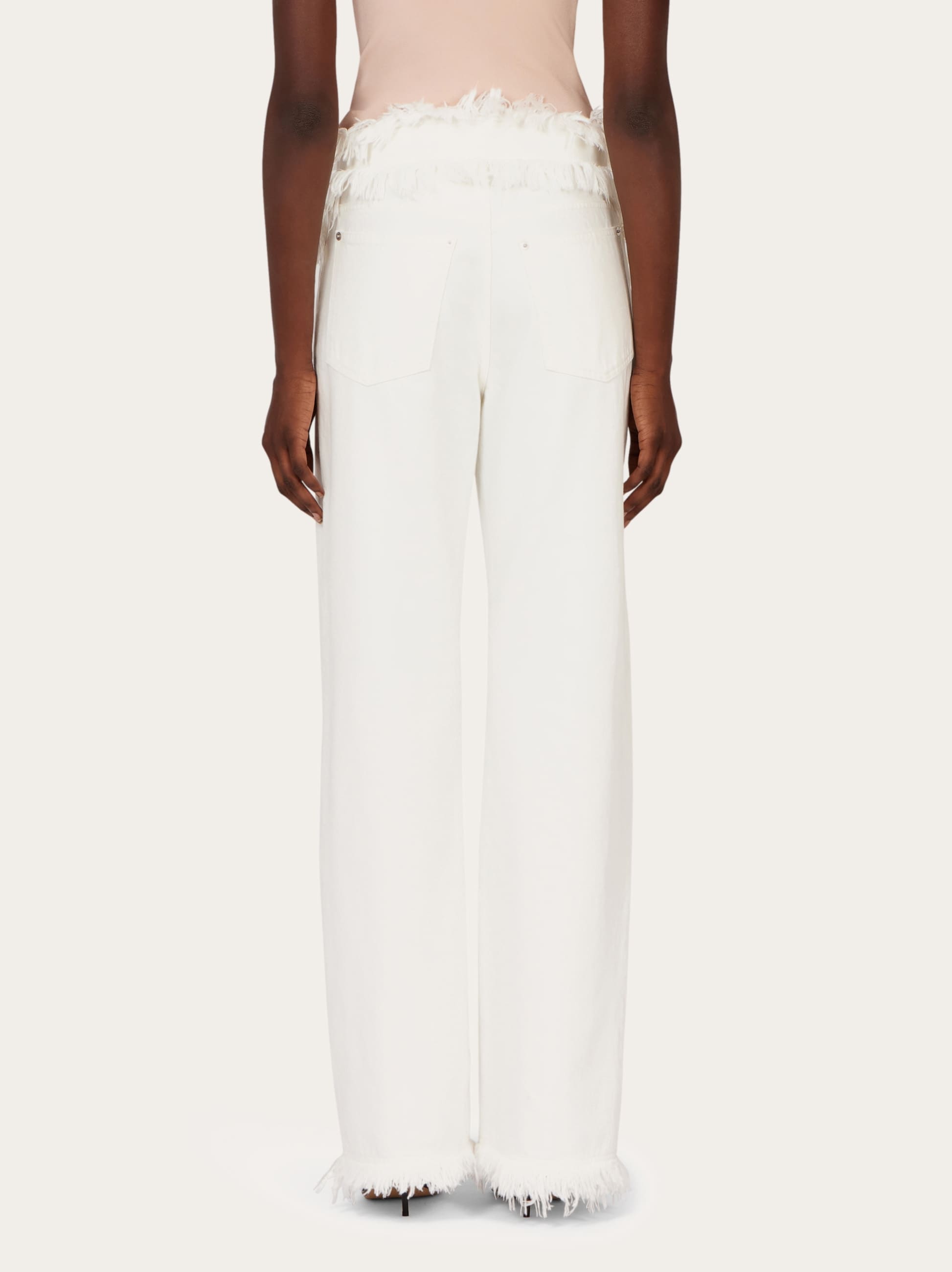 デニム・ジーパン FERRAGAMO Straight jeans White Salvatore Ferragamo Straight Leg Jeans, $370 | Nordstrom