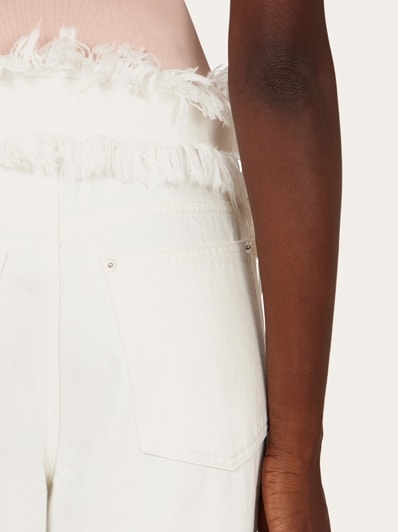 Jeans with fringe detail - Women | Ferragamo