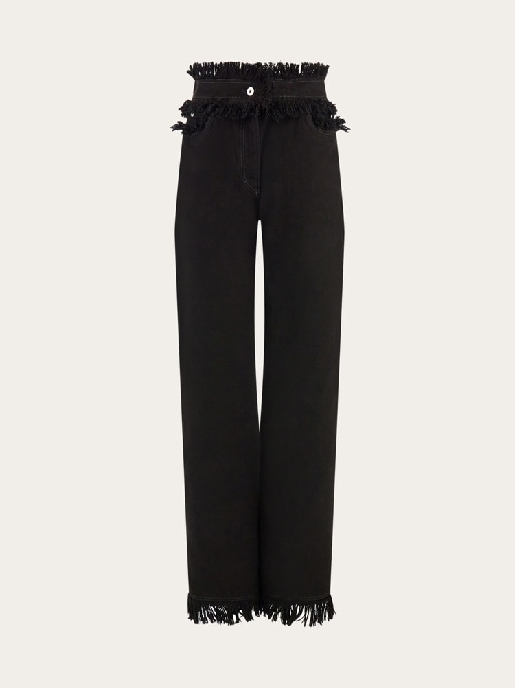 Jeans with fringe detail Gallery image 1