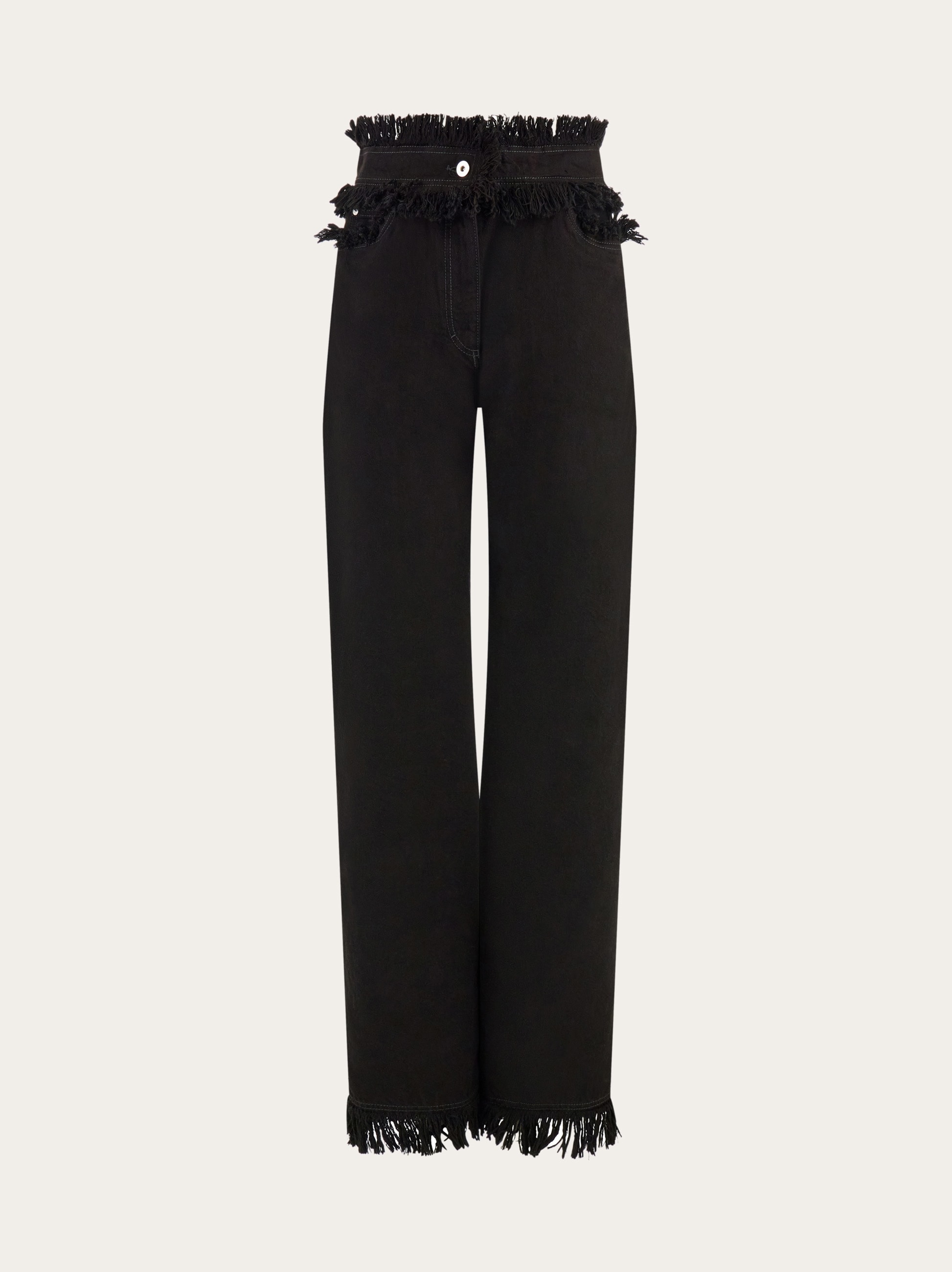 Jeans with fringe detail - Women | Ferragamo