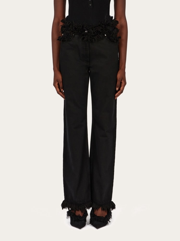 Jeans with fringe detail Gallery image 2