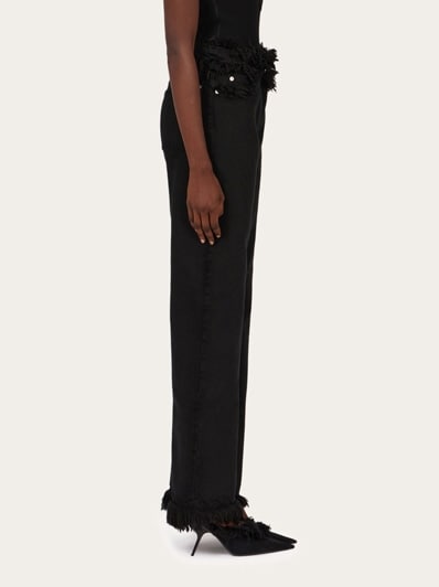 【関税込み】FERRAGAMO Stretch pants Silk Georgette Crepe Carrot Pant | EILEEN FISHER