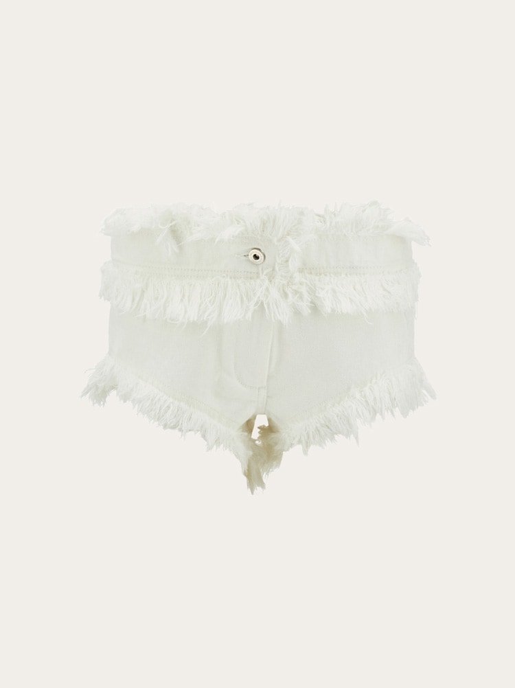 Frayed denim shorts Gallery image 1