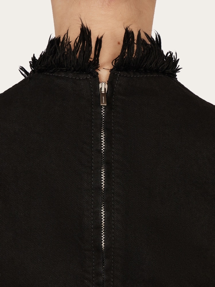 Mini dress with frayed edges Gallery image 6