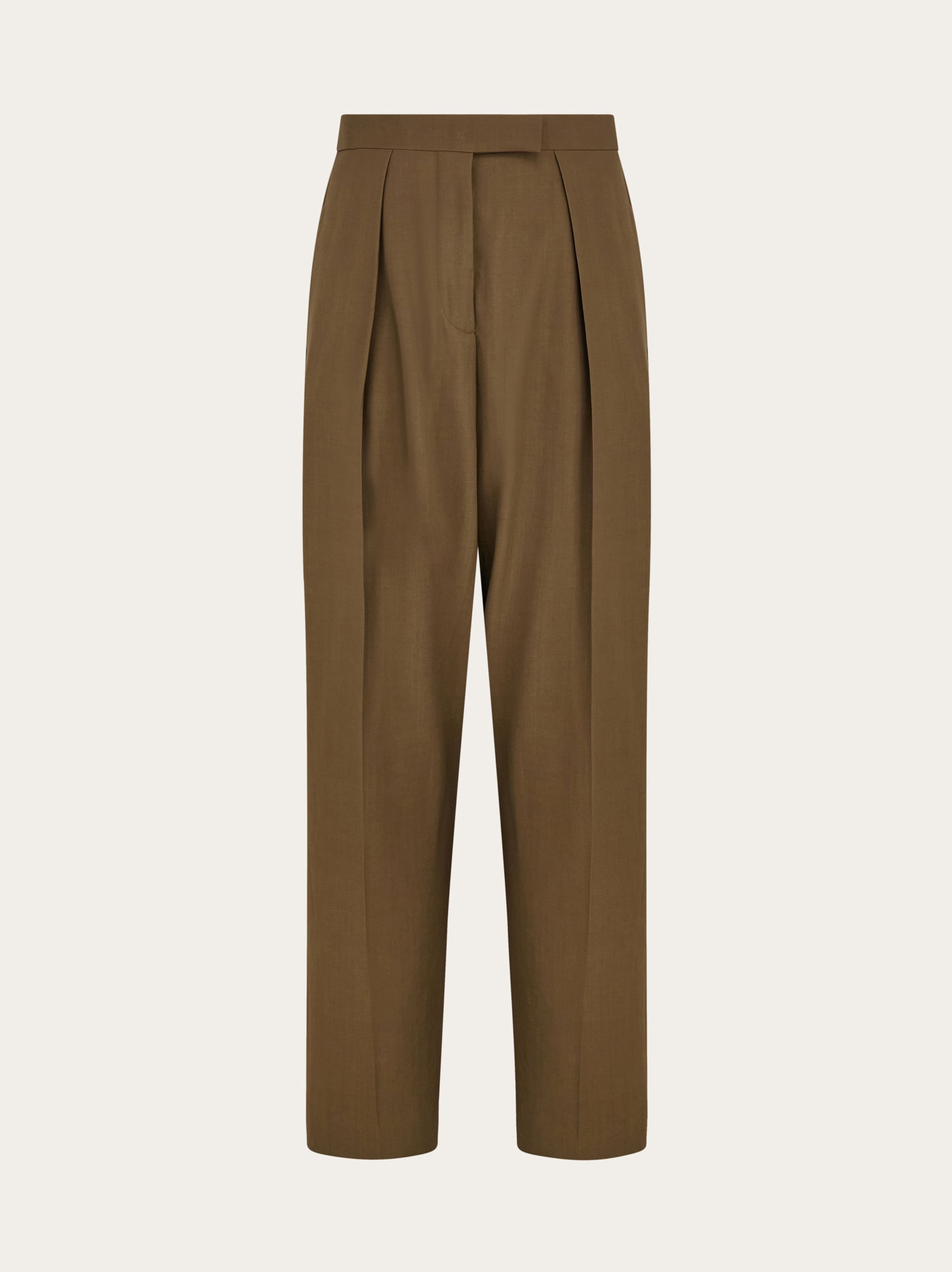 Trousers with inverted pleat - Women | Ferragamo