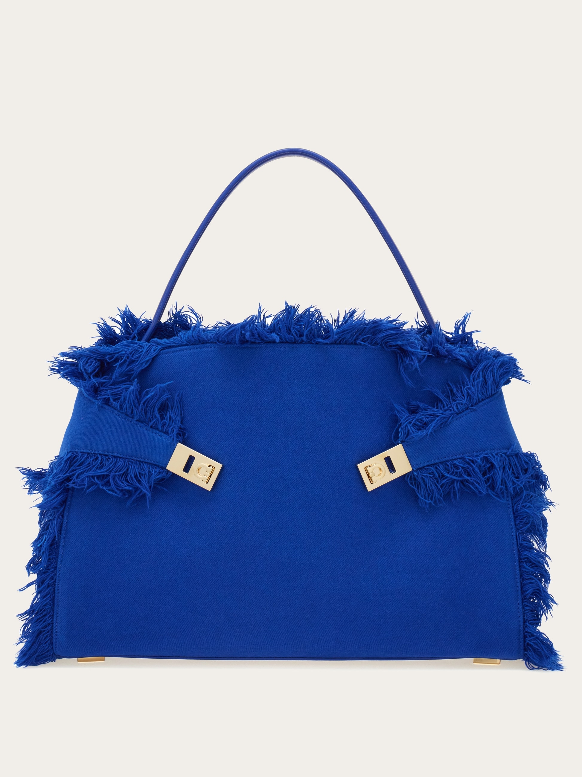 Fringed Hug Soft shoulder bag (L) - Women | Ferragamo