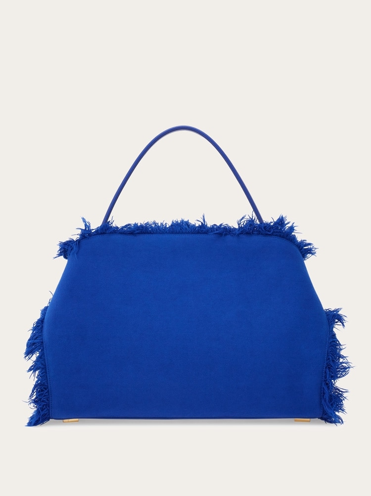 Fringed Hug soft shoulder bag (L) Gallery image 5