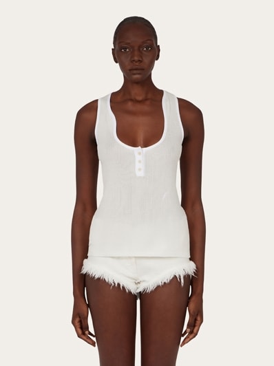 Vest with sculptural neckline - Women | Ferragamo