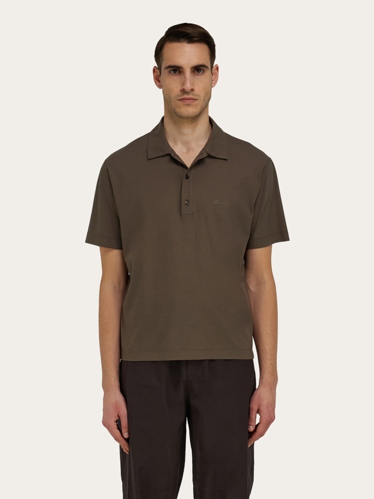 Crêpe voile polo shirt Gallery image 2