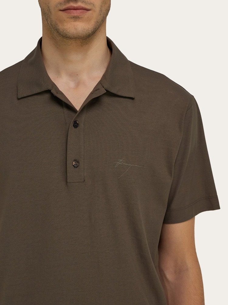 Crêpe voile polo shirt Gallery image 4