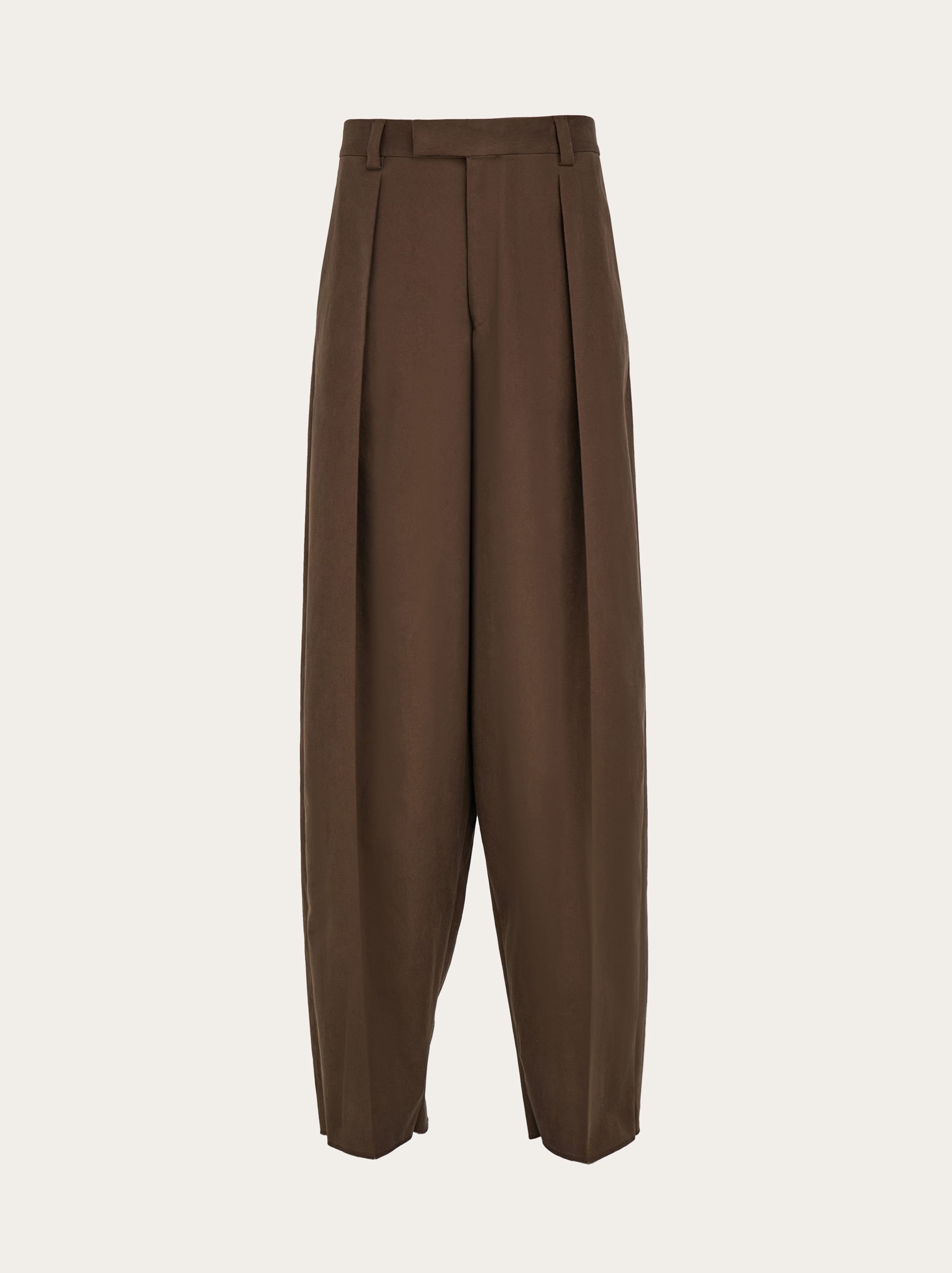 Tailored trouser with inverted pleats - Men | Ferragamo