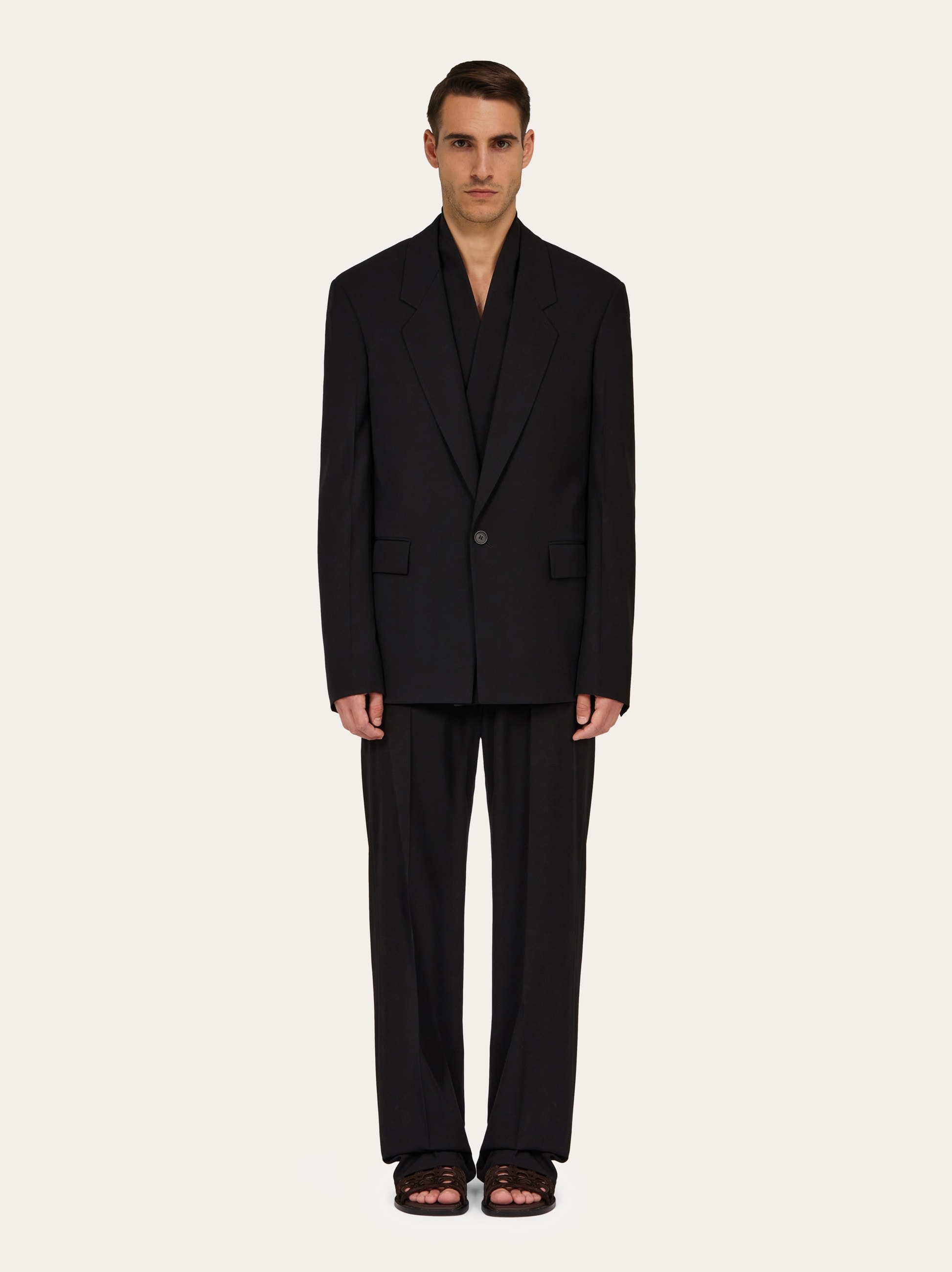 【送料&関税込】Ferragamo Tuxedo Trousers FERRAGAMO - Tailored trousers black - The Corner