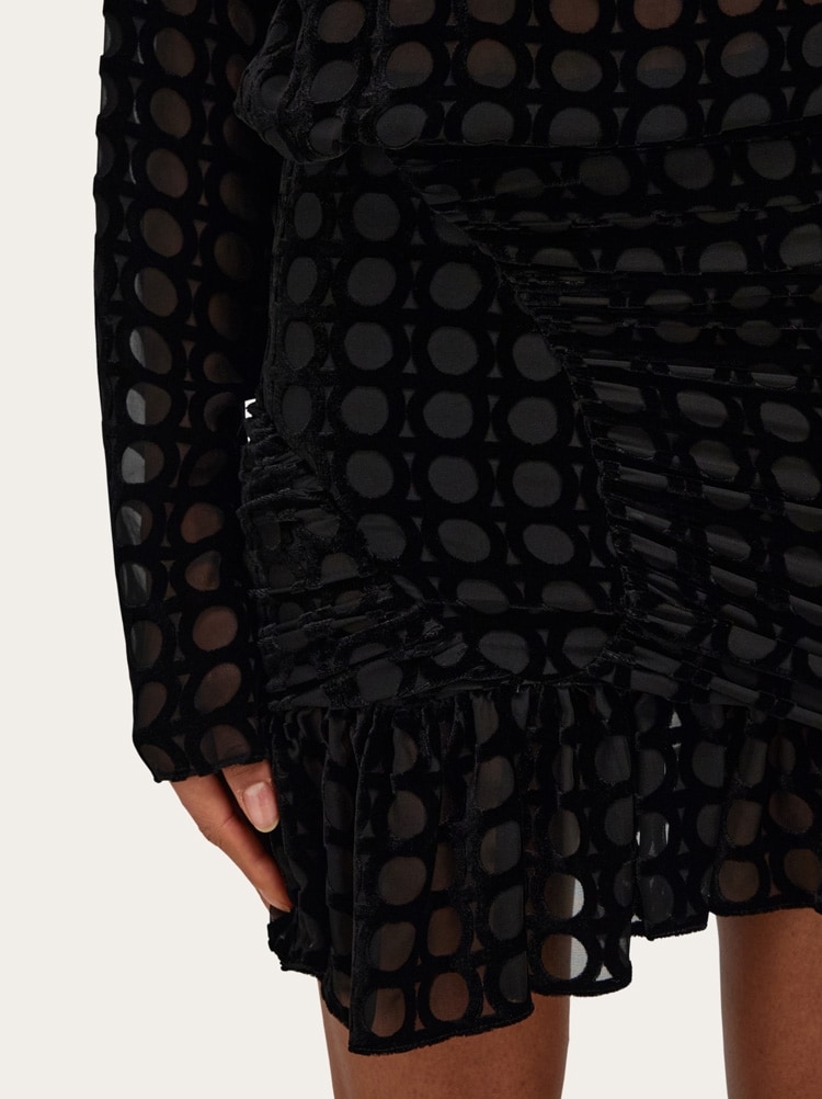 Devoré velvet mini dress Gallery image 5