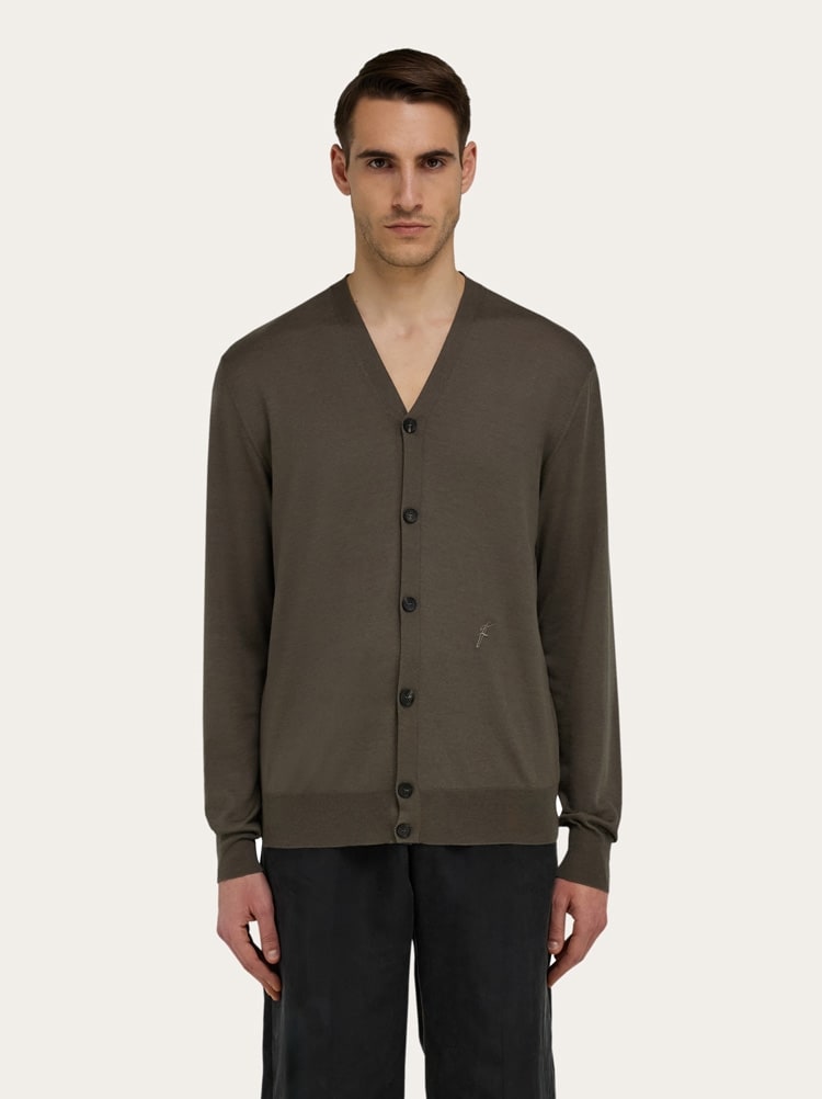 실크 블렌드 가디건 Gallery image 2
