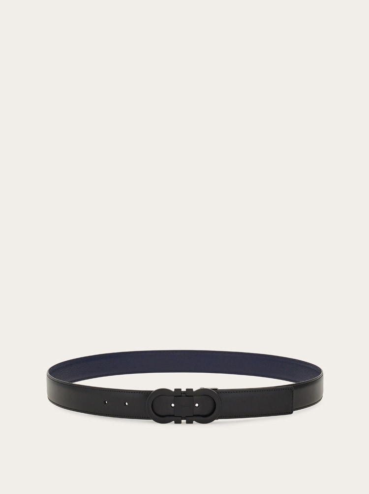 Reversible and adjustable Gancini belt Gallery image 3