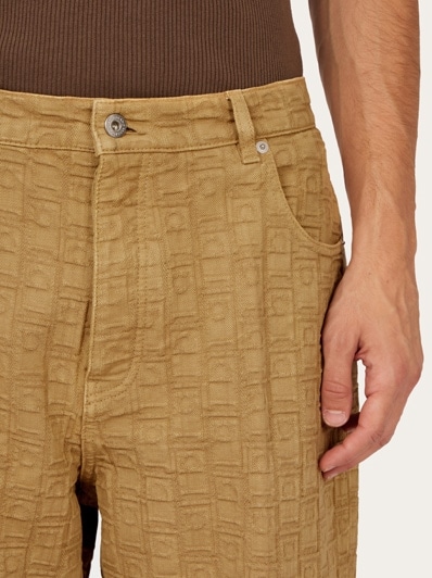 パンツ FERRAGAMO PANTS (13C753766872 YELLOW) Ferragamo Monogram five pocket trousers - Men | Ferragamo