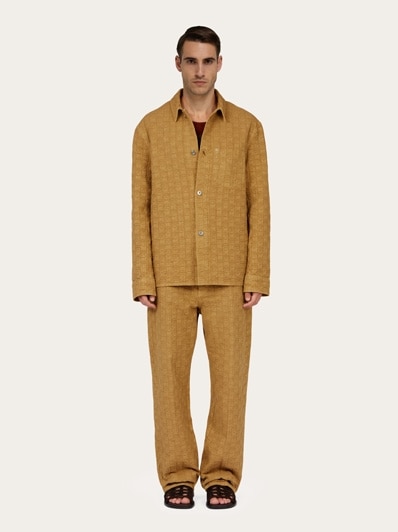 パンツ FERRAGAMO PANTS (13C753766872 YELLOW) Ferragamo Monogram five pocket trousers - Men | Ferragamo