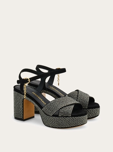 Crystal platform sandal - Women | Ferragamo