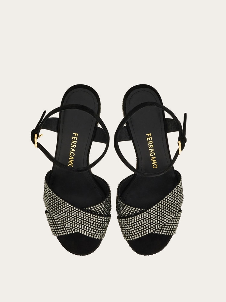 Crystal platform sandal - Women | Ferragamo