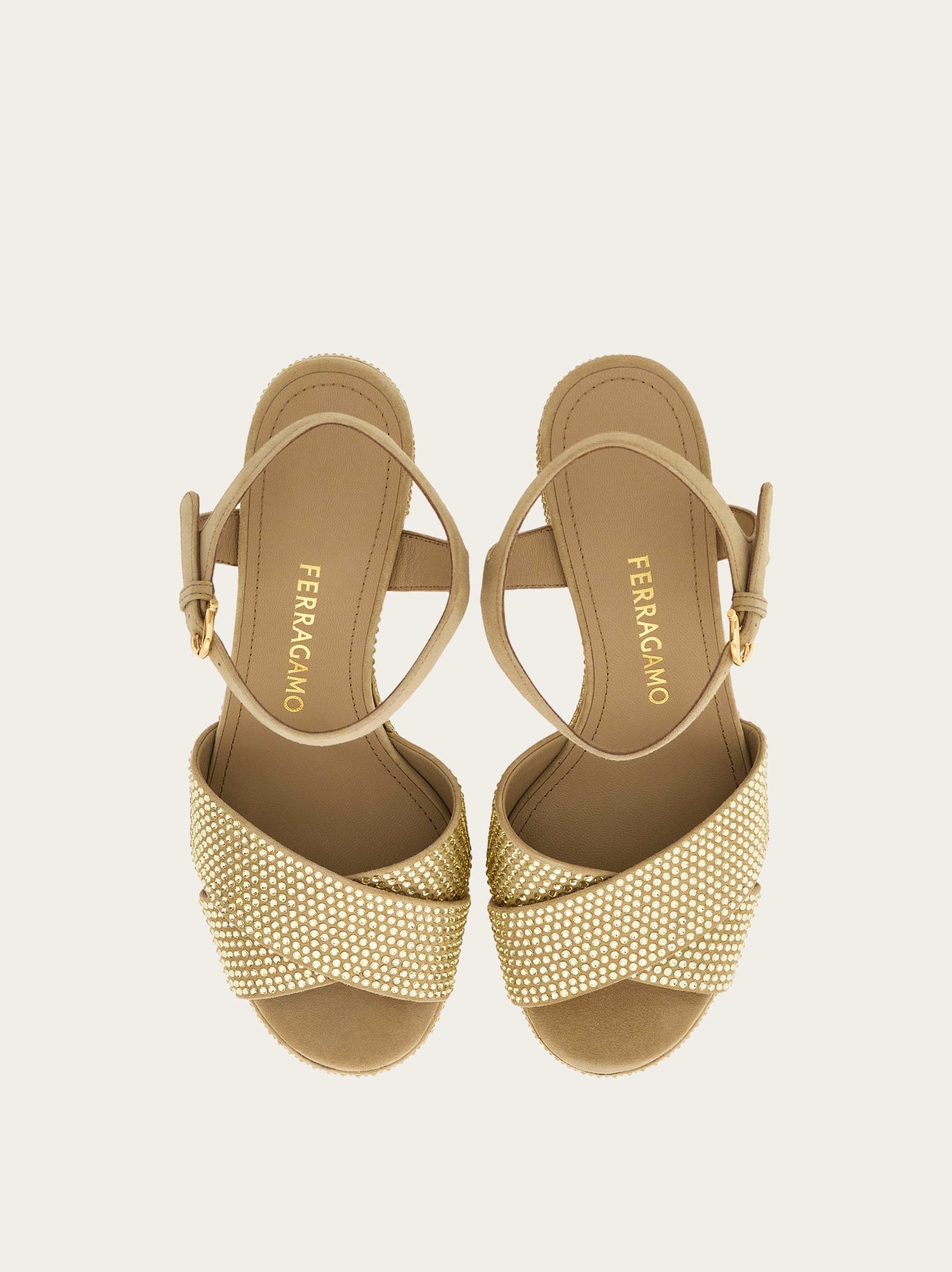 【送料&関税込】Ferragamo Cristal Platform Shoes Crystal platform sandal - Women | Ferragamo