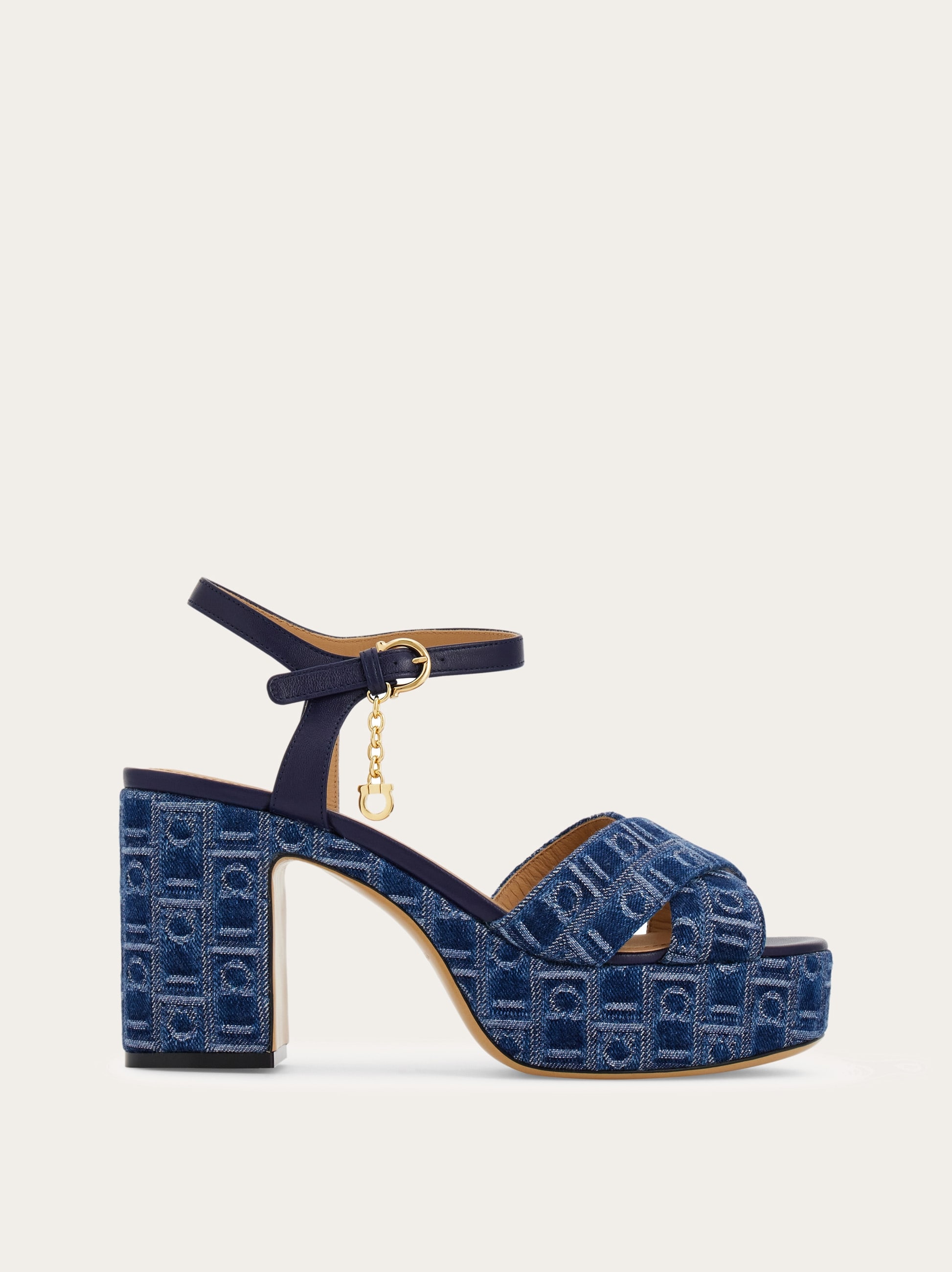 Monogram platform sandal — 783153