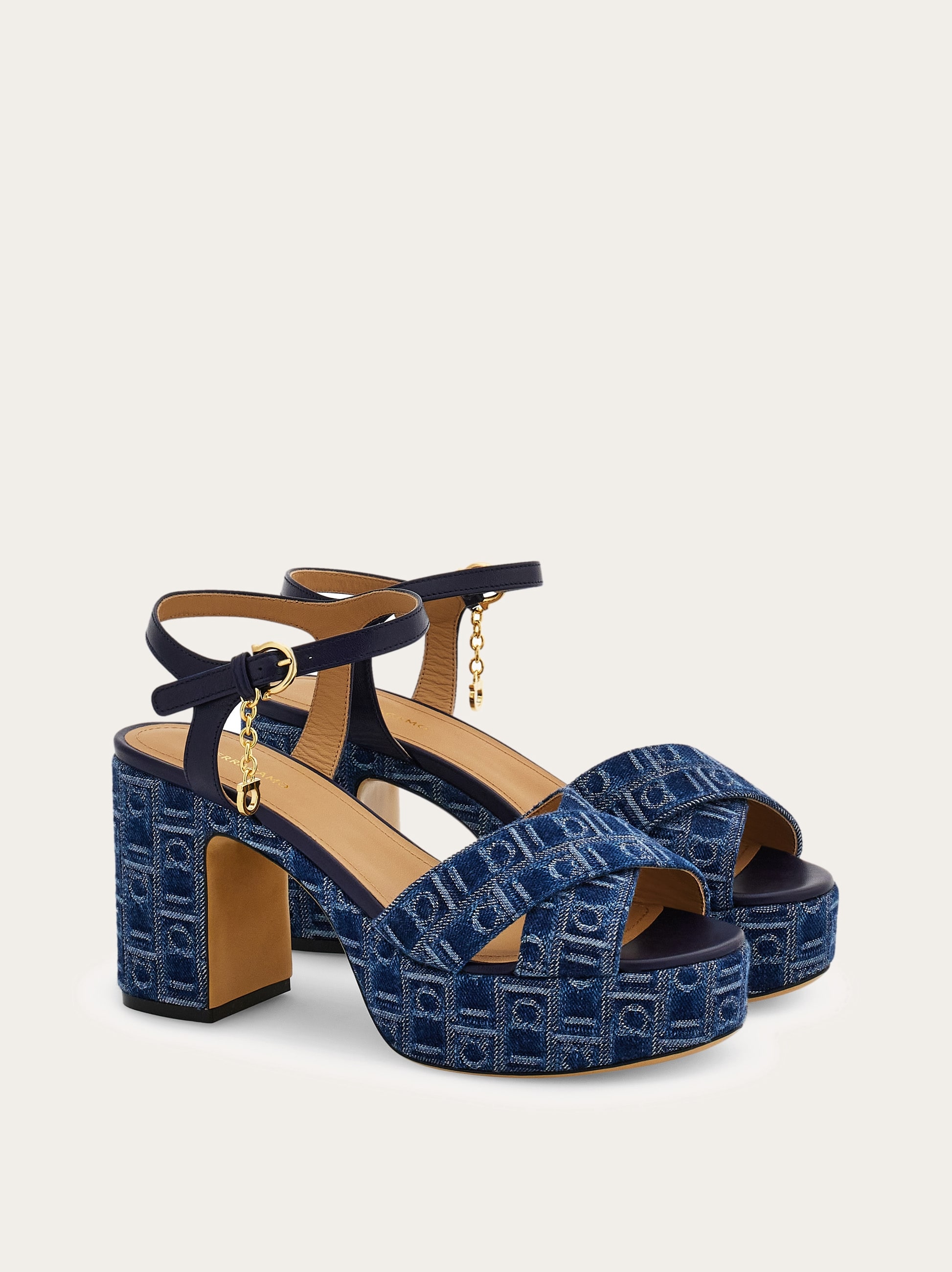 Ferragamo Monogram platform sandal - Women | Ferragamo