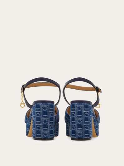 Ferragamo Monogram platform sandal - Women | Ferragamo