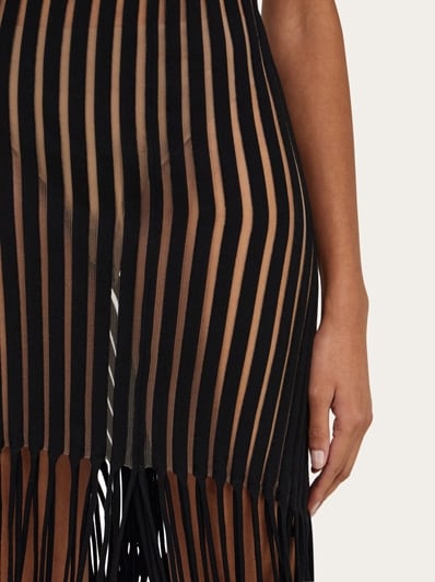 スカート Ferragamo Fringe Hem Midi Skirt セール】Hem fringe skirt／ヘムフリンジスカート（スカート