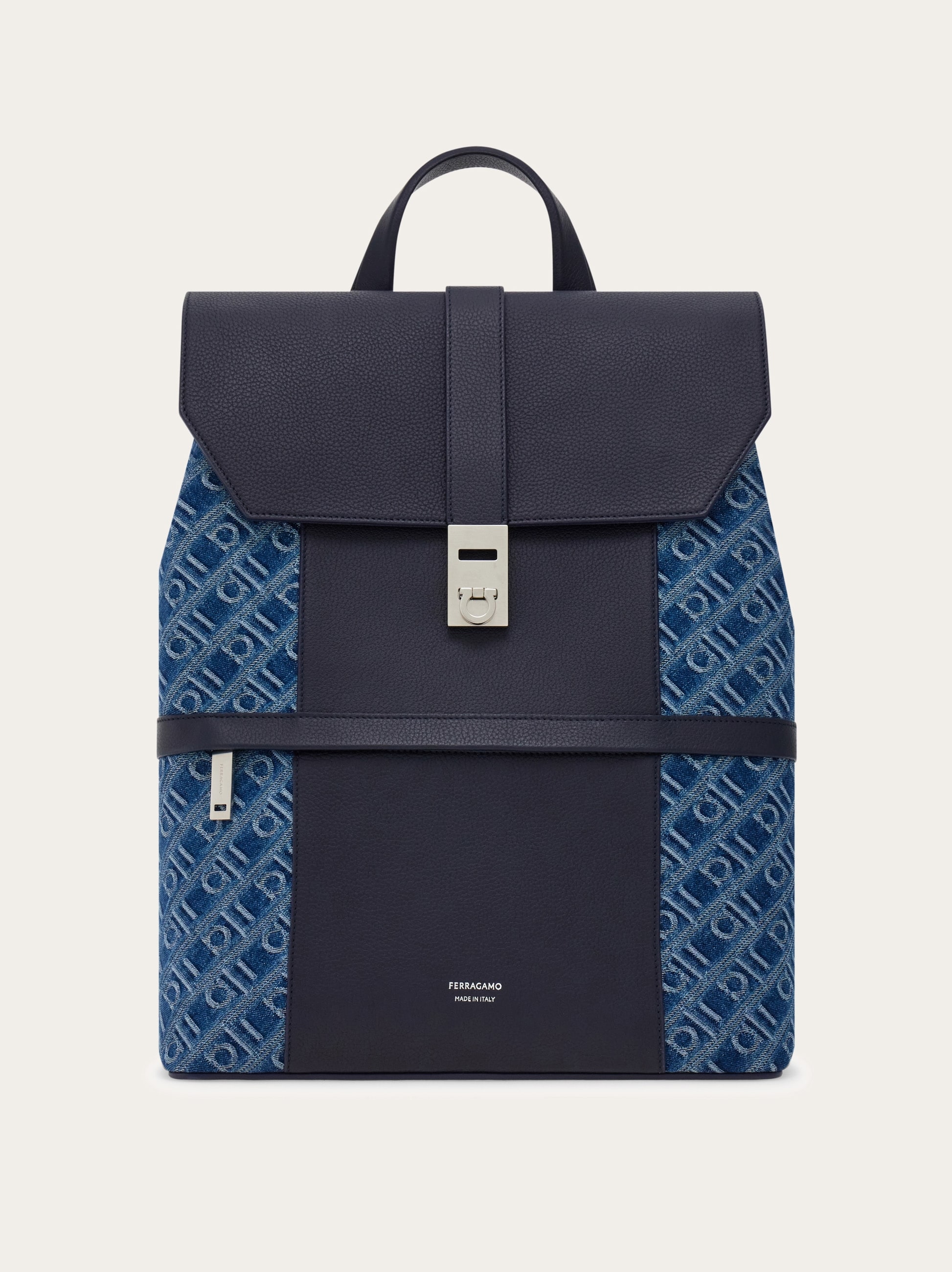 Ferragamo Monogram backpack with Gancini buckle - Men