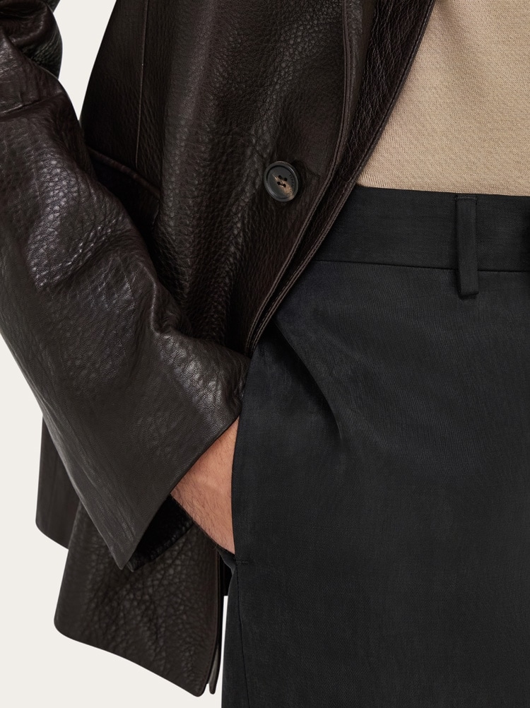 Grainy leather blazer Gallery image 5
