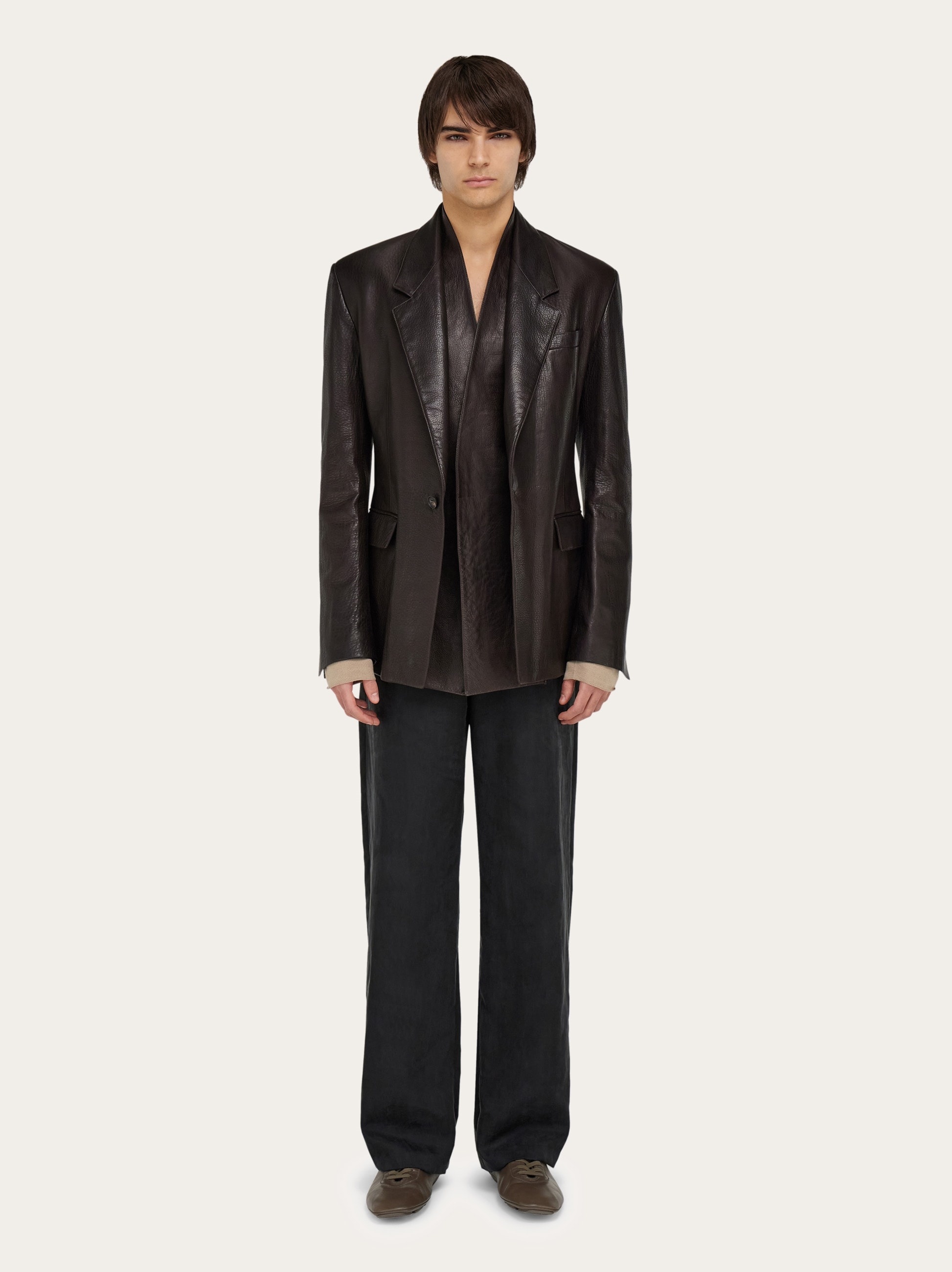アウターその他 FERRAGAMO Leather blouson Leather blouson - Men | Ferragamo