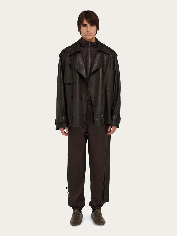 텍스처드 레더 자켓 Gallery image 6