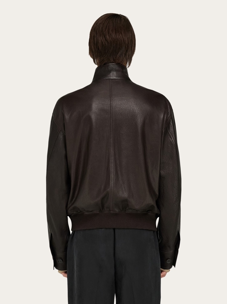 Blouson aus narbigem Leder Gallery image 3