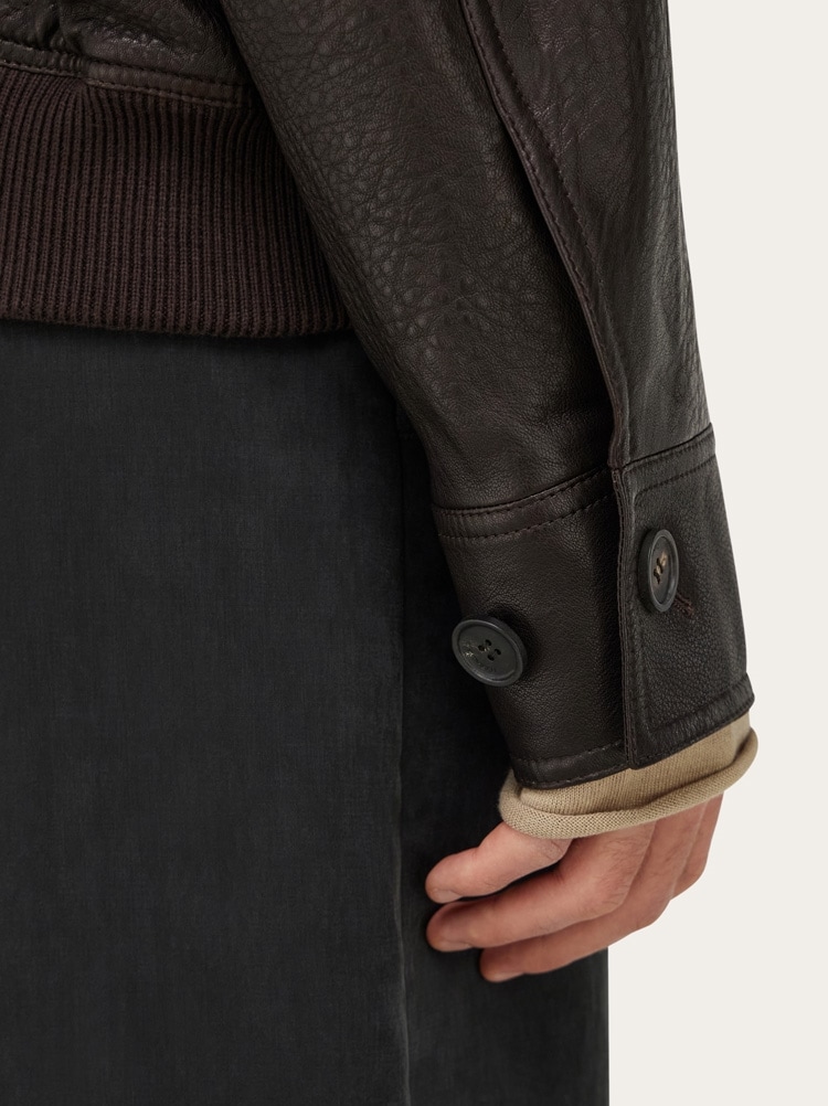 Blouson aus narbigem Leder Gallery image 5