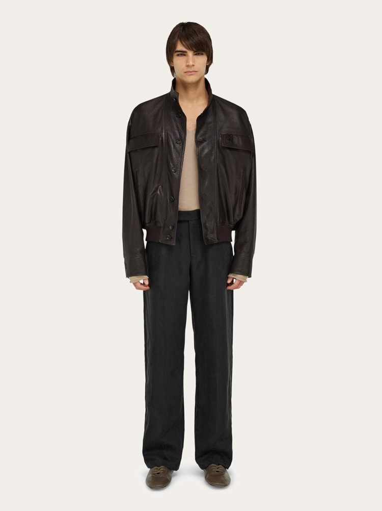 Blouson aus narbigem Leder Gallery image 6
