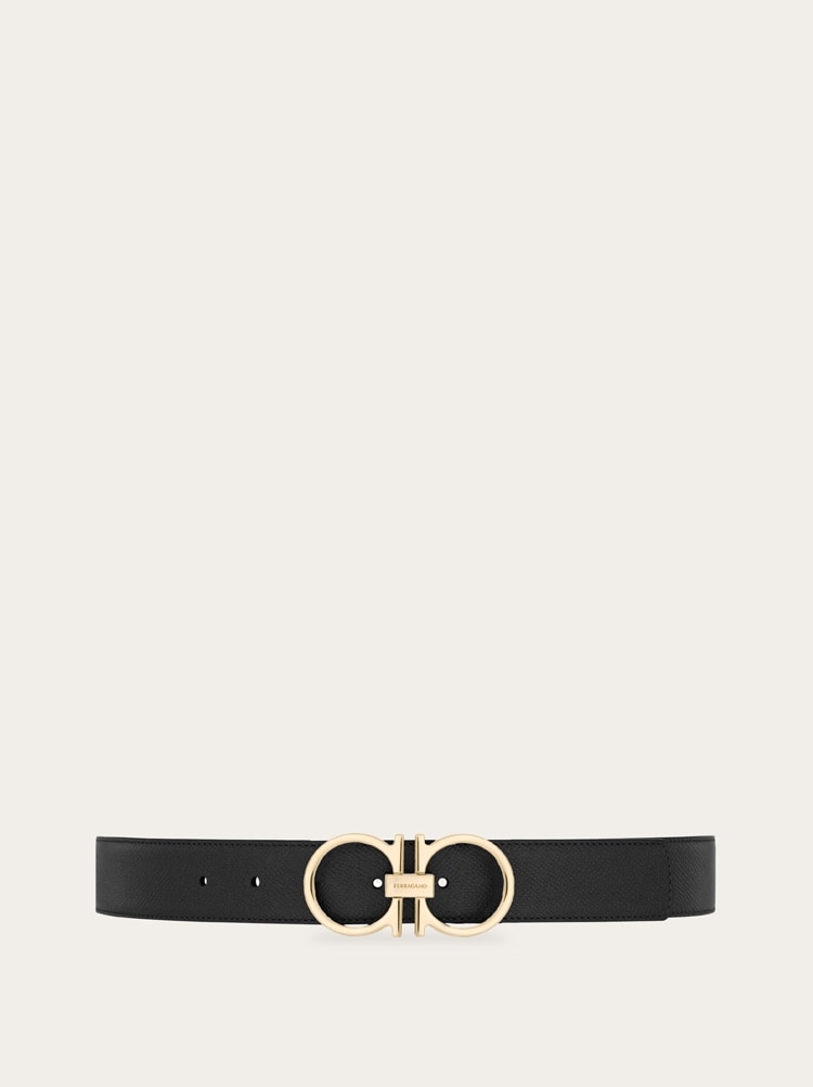 Reversible and adjustable Gancini belt Gallery image 1