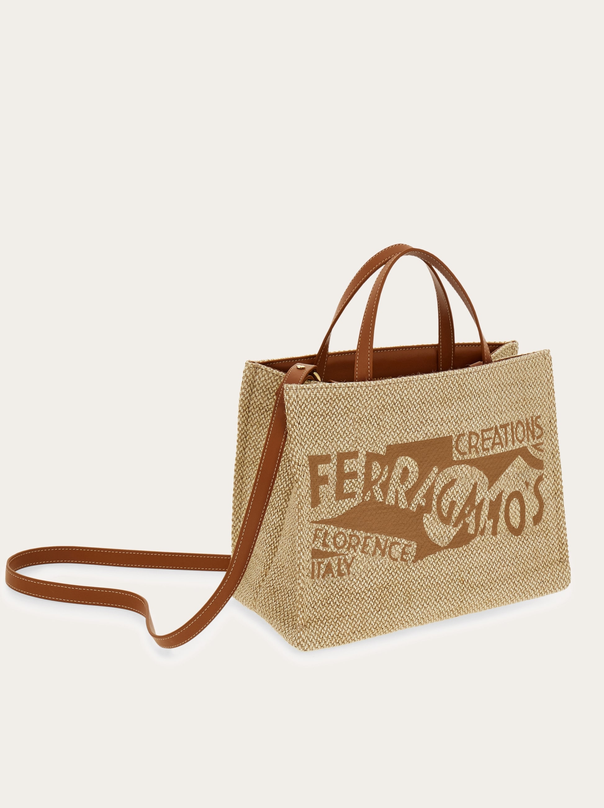 24PF new/FERRAGAMO ハグミディアムトートバッグ Bag Brown 25845175_56526528_600.jpg