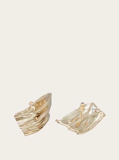 【関税込み】Ferragamo ゴールド Draped リング Draped ring - size 52 - Women | Ferragamo