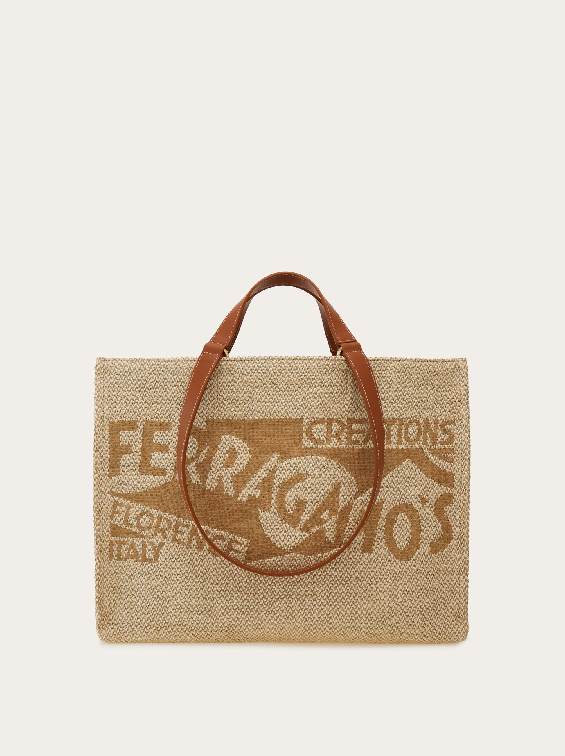 【FERRAGAMO】Vara Tote Bag/追跡+関税+全国送料込み Tote bag with logo (L) - Women | Ferragamo