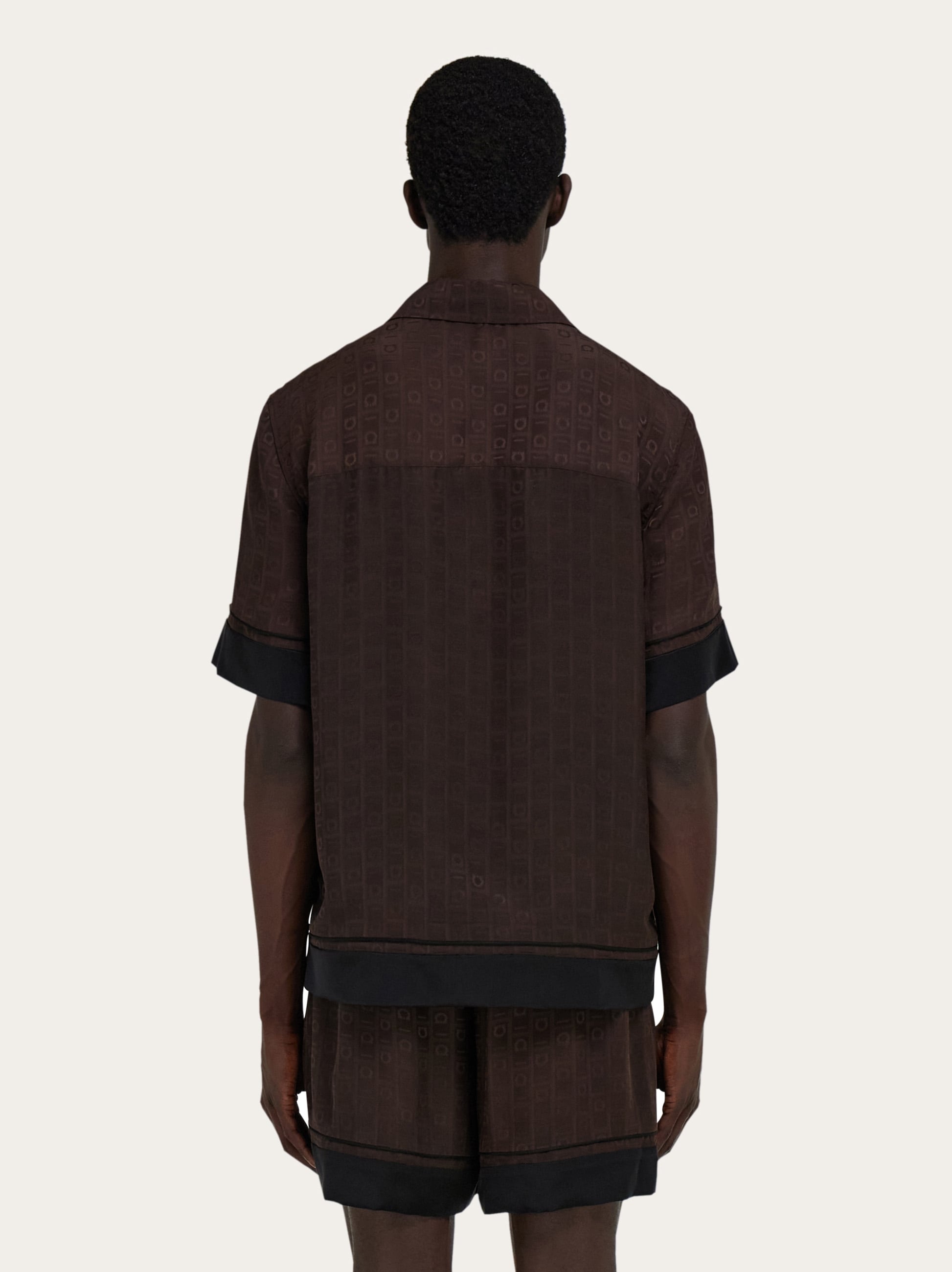 Tシャツ・カットソー SALVATORE FERRAGAMO Burgundy Nylon Blend Top Salvatore Ferragamo Logo T | Women's Clothing | SALVATORE