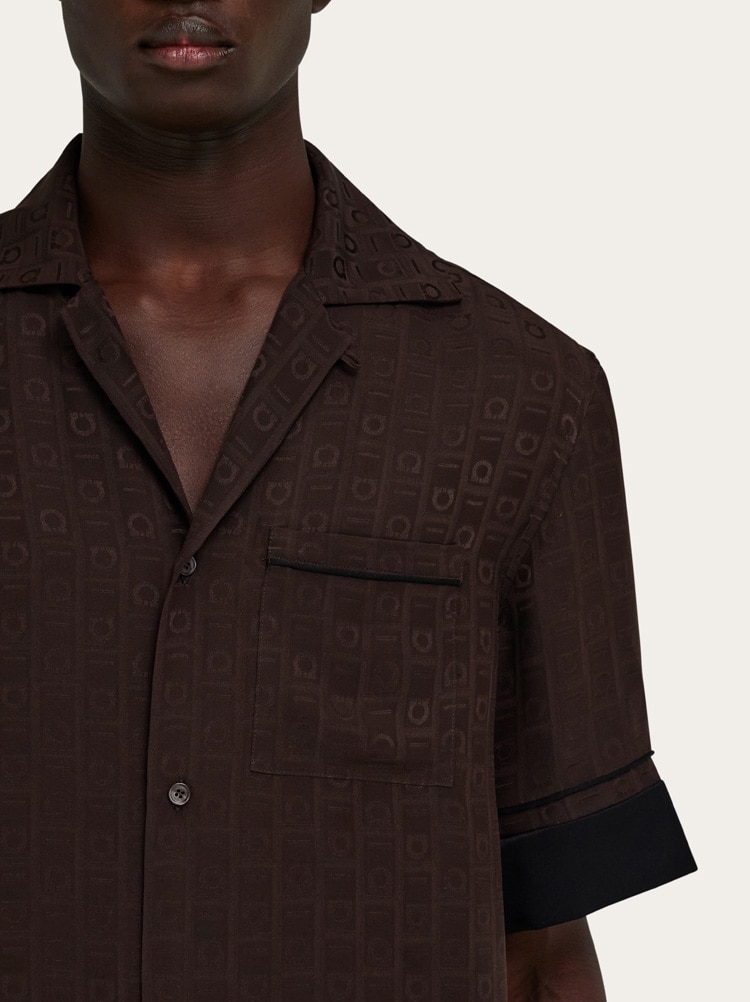 Camisa de manga corta Ferragamo Monogram Gallery image 4
