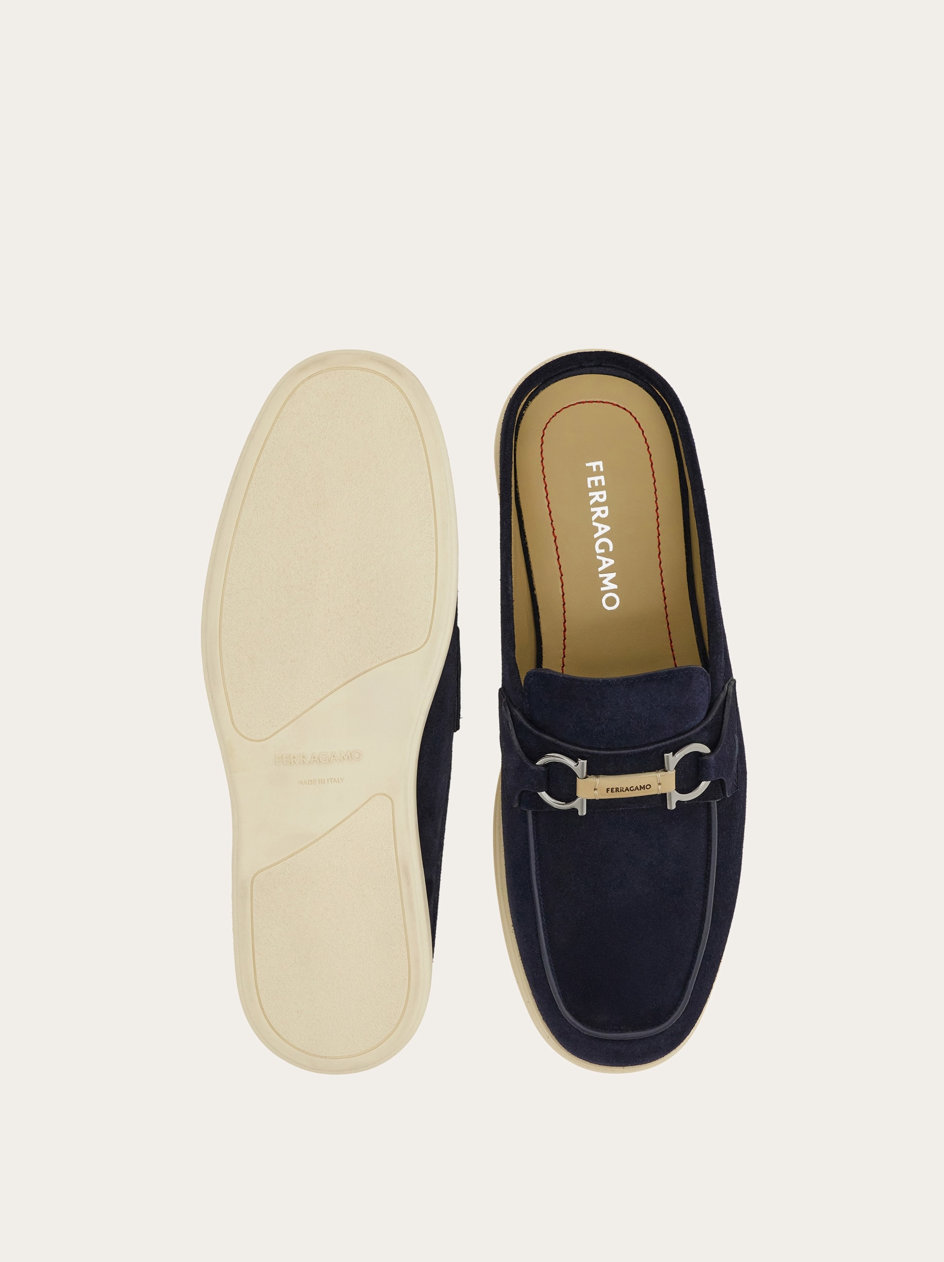 【Cremano❤︎ 】Ferragamo Gancini buckle loafer mule - Men | Ferragamo