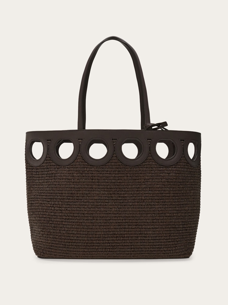 Tote bag trama Gancini (M) Gallery image 4