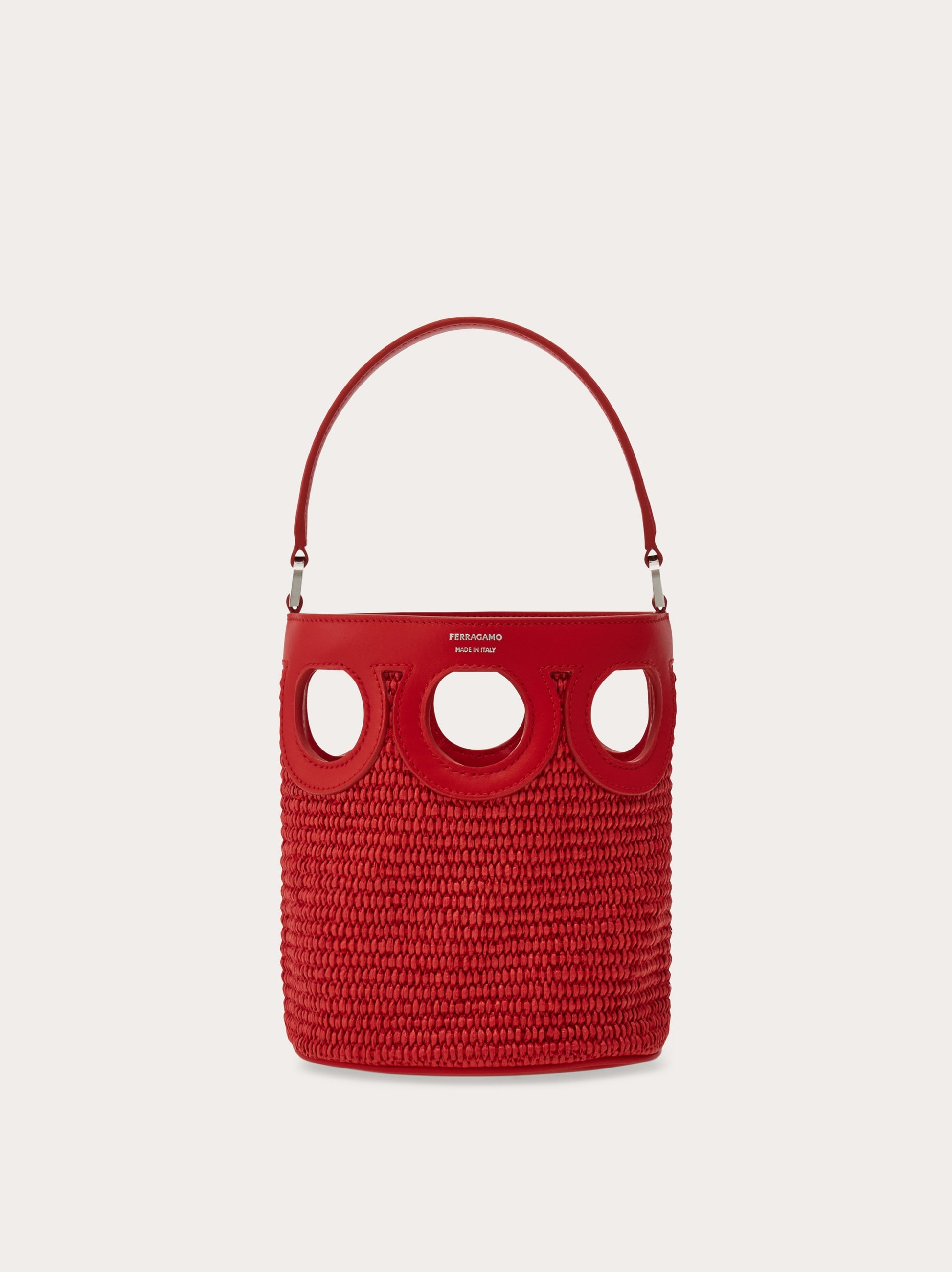 【SALVATORE FERRAGAMO】GANCINI BUCKET BAG Gancini outline bucket bag (XS) - Women | Ferragamo