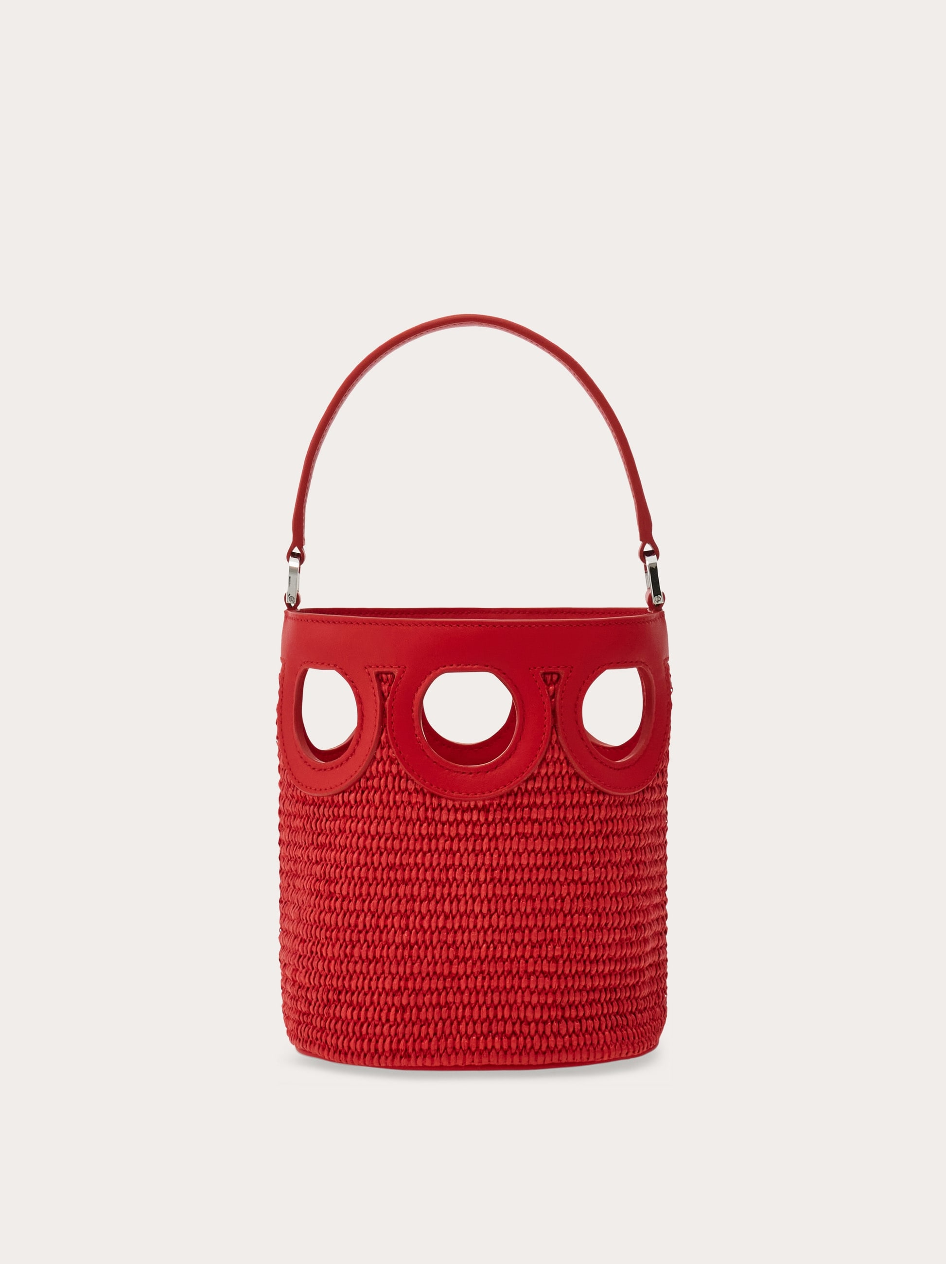 【SALVATORE FERRAGAMO】GANCINI BUCKET BAG Gancini outline bucket bag (XS) - Women | Ferragamo