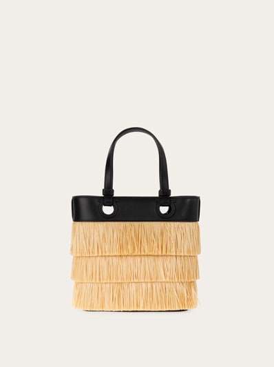 【24SS NEW】FERRAGAMO_women / フリンジ カットアウト バッグ Fringed tote bag - Women | Ferragamo