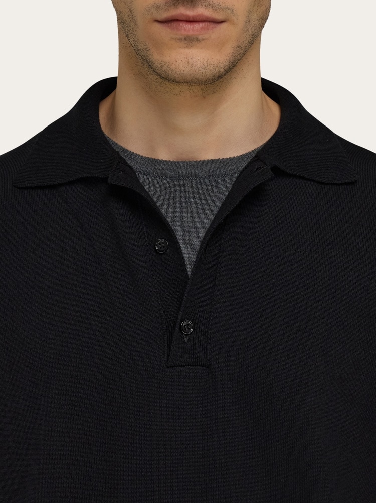 Layered long sleeved polo Gallery image 5