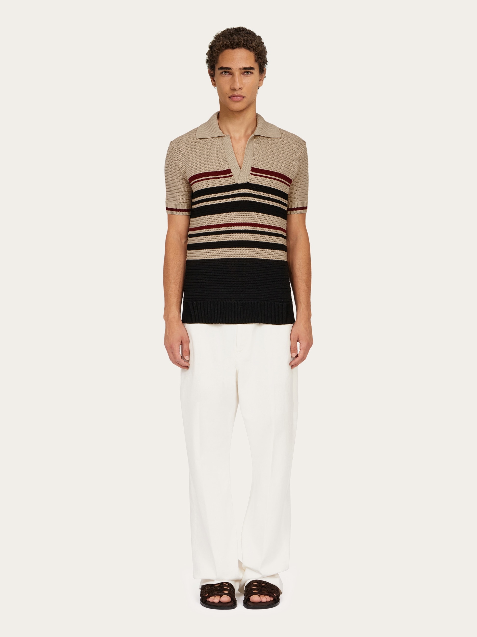 Cotton knit polo shirt - Men | Ferragamo