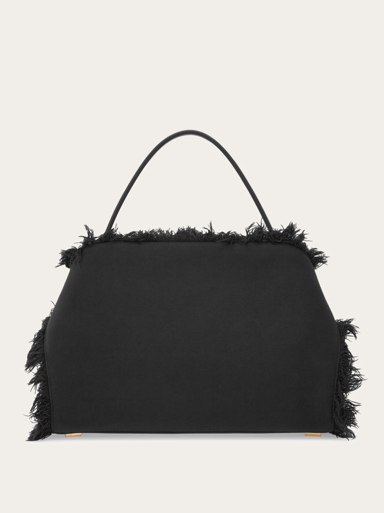 Fringed Hug soft shoulder bag (L) Gallery image 3