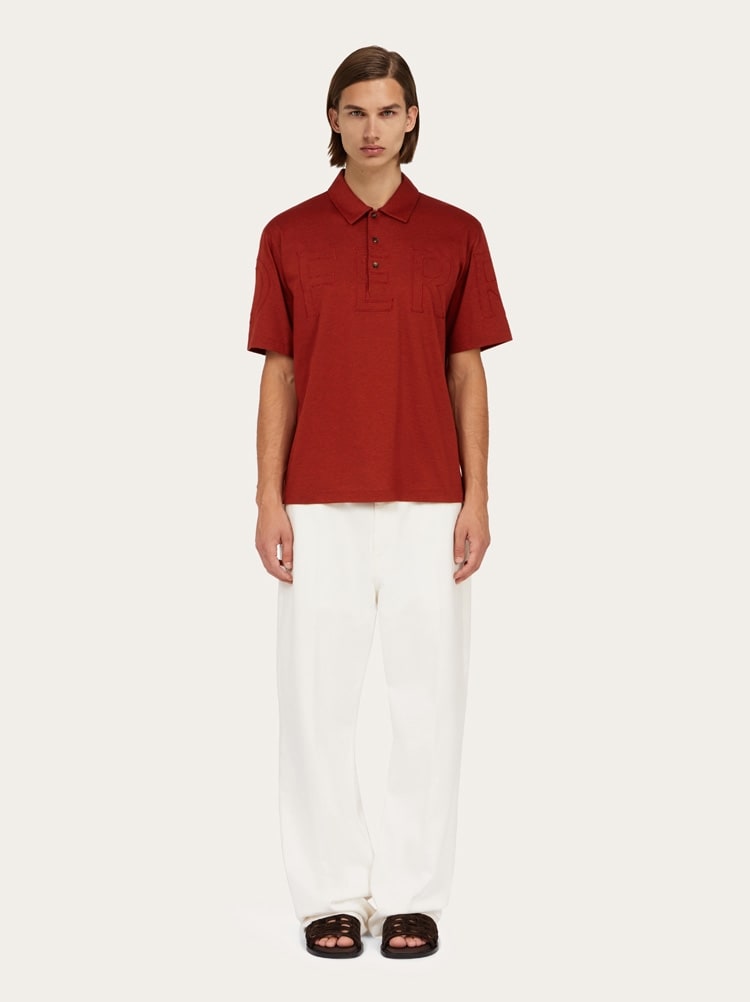 Polo de manga corta con logo gráfico Gallery image 5